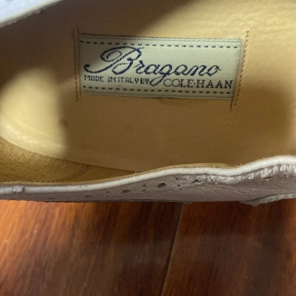 VINTAGE Spectator BRAGANO for COLE HAAN Wingtip Oxford Dress Shoes 8 D ITALY